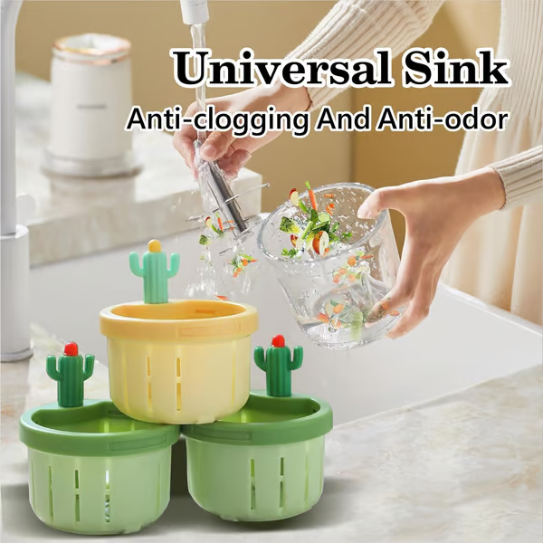 🌵2025 NEW🌵iRosesilk® Cactus Kitchen Sink Drain Strainer PRO