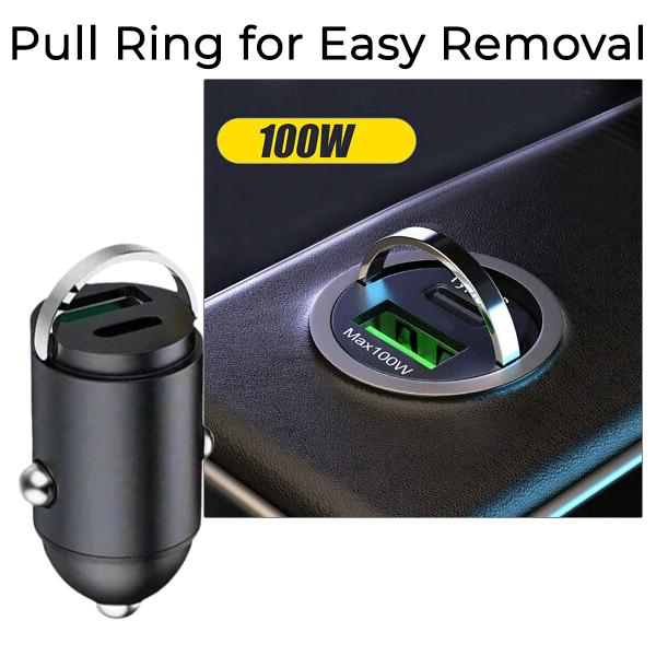 2025 NEW✨ iRosesilk® Invisible Fast-Charging 2 Port USB Car Charger Adaptor (USB Type-A & Type-C)