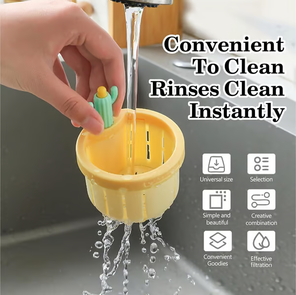 🌵2025 NEW🌵iRosesilk® Cactus Kitchen Sink Drain Strainer PRO