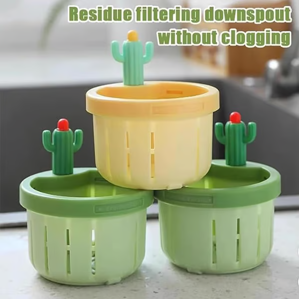 🌵2025 NEW🌵iRosesilk® Cactus Kitchen Sink Drain Strainer PRO