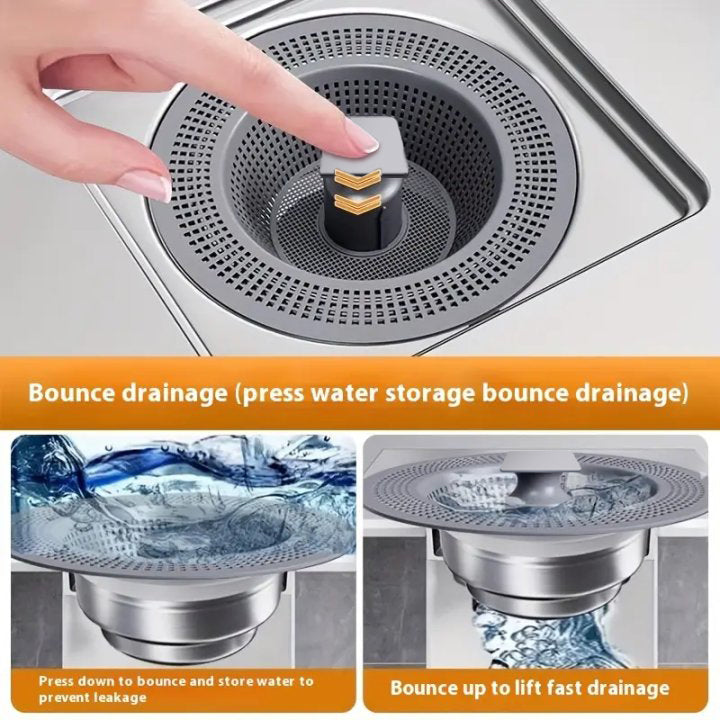 2025 Upgraded iRosesilk® 3 in 1 Kitchen Sink Drain Strainer PRO